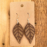 Wikinger-Ohrhänger aus echtem Nussbaum & 925 Silber –